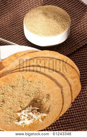 Khakra with tea - a gujarati snack from India