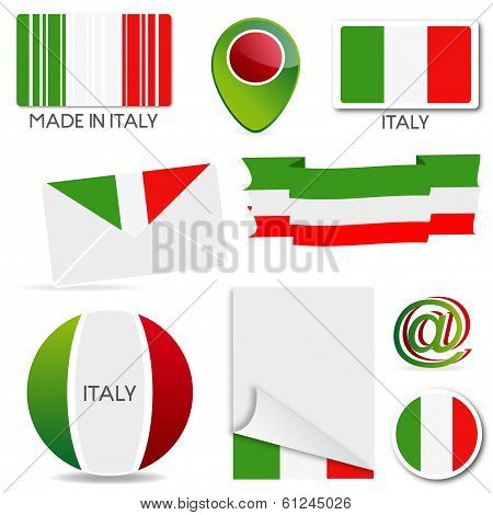 Graphic design with Italian flag