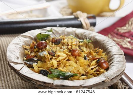 Chivda - A snack made of flattened rice