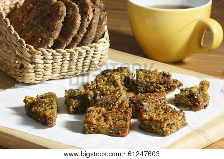Kothimbir Vadi is a starter snack from maharashtra