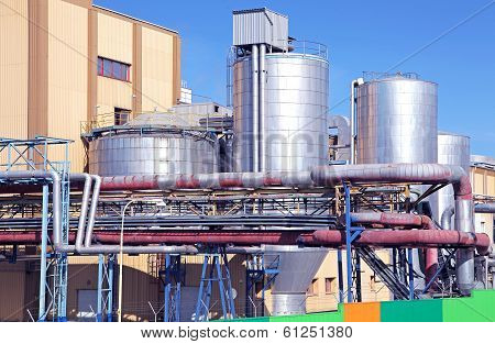 Factory Mondi in city Ruzomberok at Slovakia