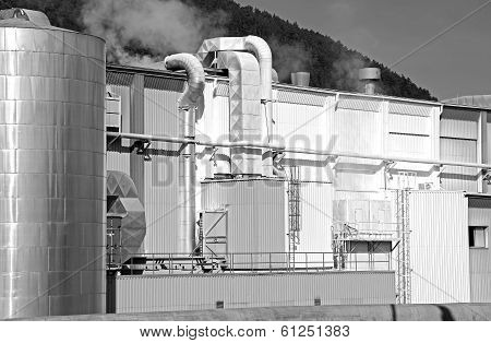 Factory Mondi in city Ruzomberok at Slovakia