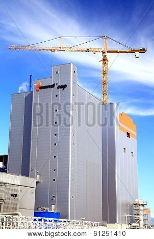 Factory Mondi in town Ruzomberok, Slovakia