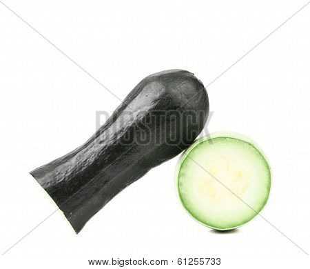 Split fresh marrow sqwash.