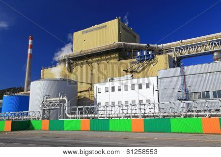 Factory Mondi in town Ruzomberok, Slovakia