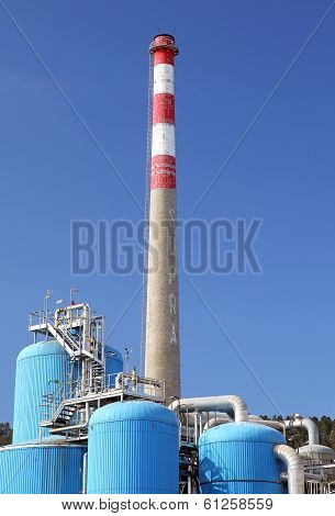 Factory Mondi in town Ruzomberok, Slovakia