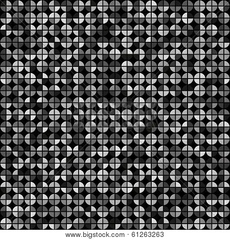Black and White Rings Seamless Pattern