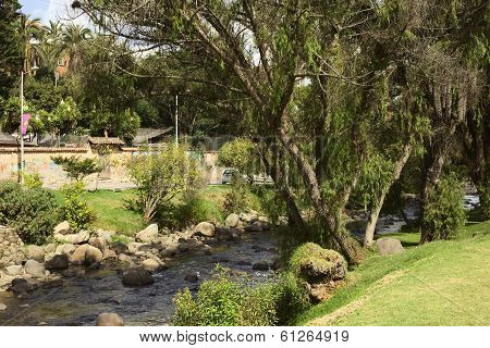River Tomebamba in Cuenca, Ecuador