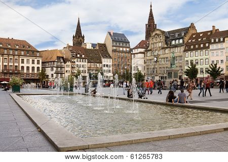 The Place Kleber In Strasbourg. Alsace, France