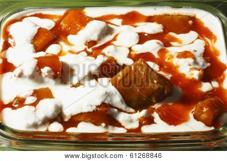 Kadu bouranee - a pumpkin dish from India