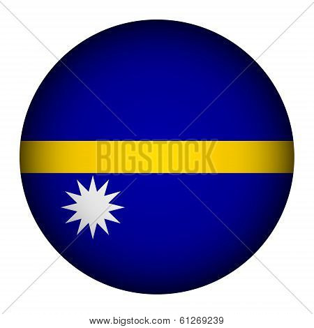 Nauru Flag Button.