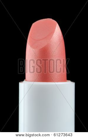 Pink Lip Care Stick On Black Background