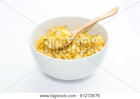 Corn Flakes In Bowl