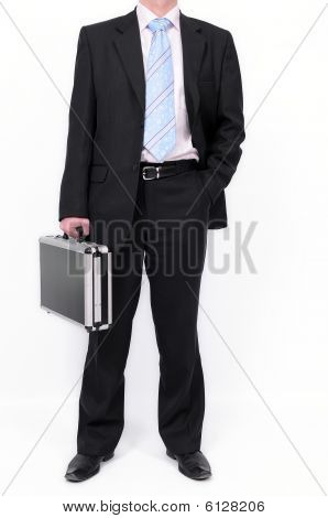 Homme avec mallette