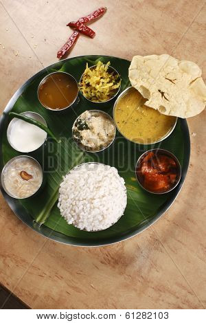 Malabar Thali from India
