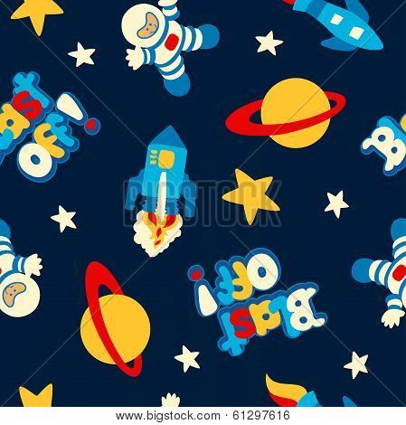 Blast Off Seamless Pattern