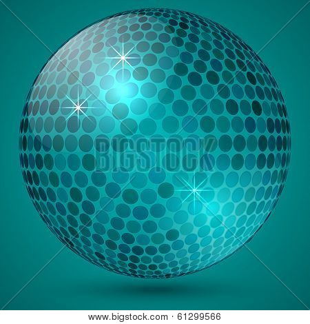 Vector abstract shining crystal ball
