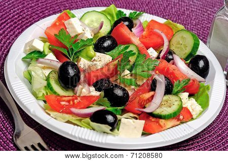 Plate With Salad