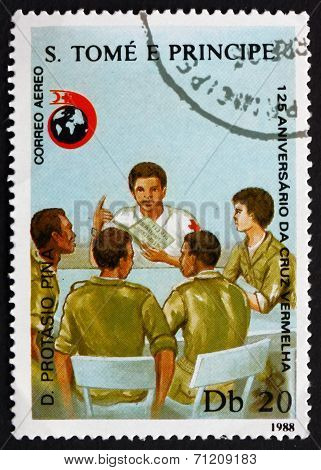 Postage Stamp Sao Tome And Principe 1988 Instructing Workers