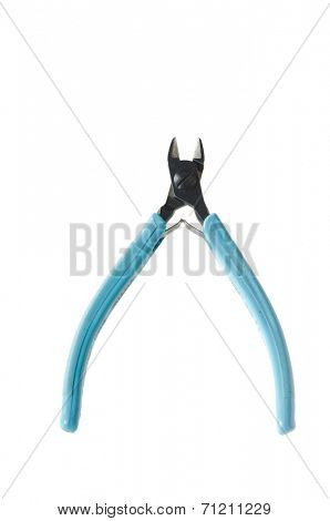 Generic pair of side cutters isolated on white