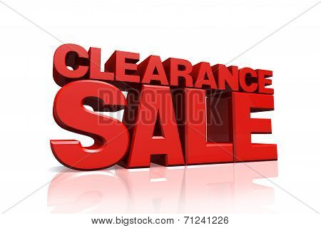 3D Red Text Clearance Sale