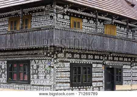 timbered house in Cicmany, Slovakia