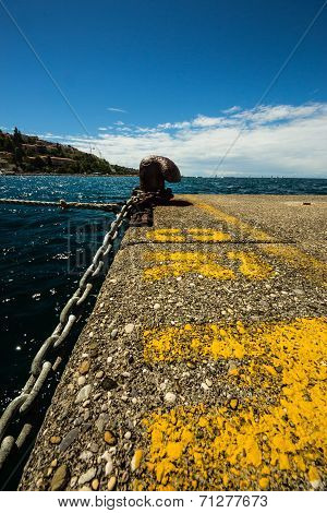 Berth On The Pier Of An Italian Little Port