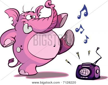 cute pink elephant
