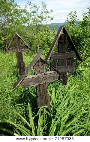 Wooden crosses