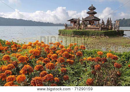Ulun Danu  Temple And Bratan Lake In Bedugul