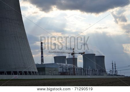 Cooling Towers At Nuclear Power Plant