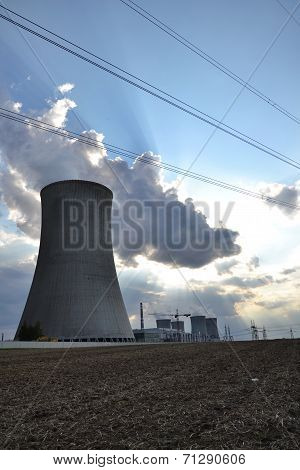 Cooling Towers At Nuclear Power Plant