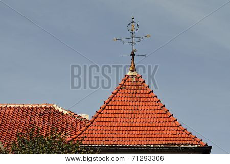 Old German Tile Roof. Zelenogradsk (cranz), Russia