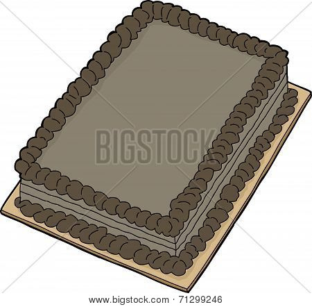 Isolated Chocolate Cake