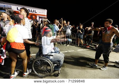 Revelers dancing in different styles