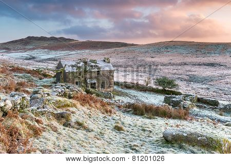 Winter Sunrise Over Brown Willy