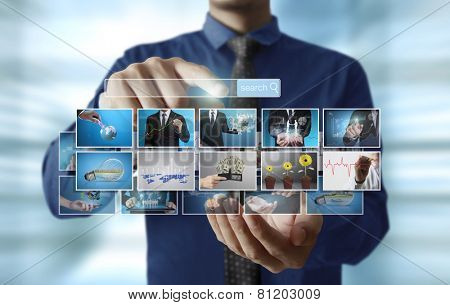 businessmen and Reaching images streaming, digital photo album