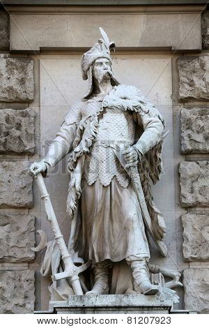 VIENNA, AUSTRIA - OCTOBER 10: Anton Brenek: Polish, on the facade of the Neuen Burg on Heldenplatz in Vienna, Austria on October 10, 2014.