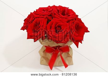 Rose Paper Bag Vase
