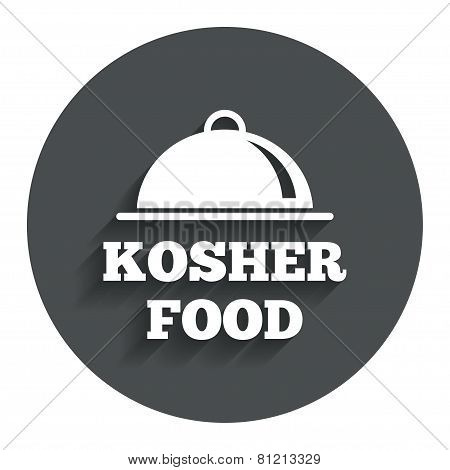 Kosher food product sign icon. Natural food.