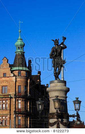 Statue de Hemidall à Stockholm, Suède