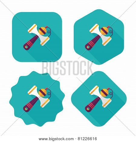 Kendama Flat Icon With Long Shadow,eps10