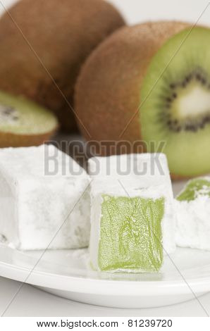 Lukum (turkish Delight) With Kiwi Fruit