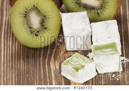 Lukum (turkish Delight) With Kiwi Fruit