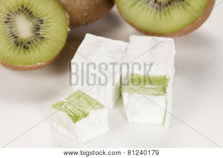 Lukum (turkish Delight) With Kiwi Fruit