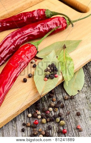 Red Pepper On The Cutting Board
