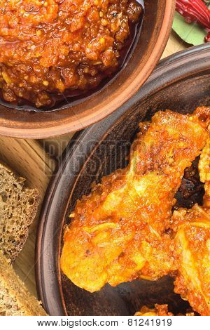 Chicken Wings And Sauce