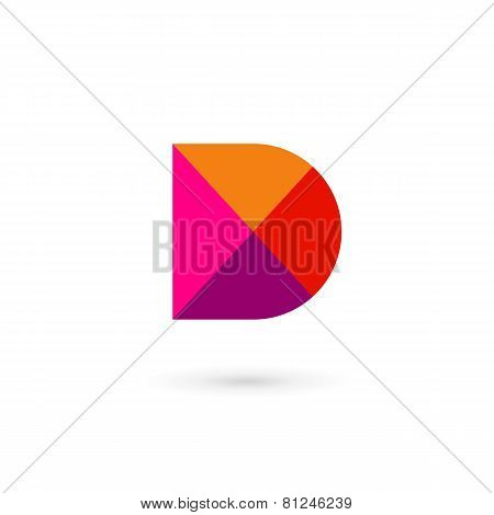 Letter D Mosaic Logo Icon Design Template Elements