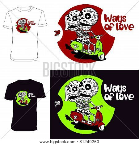 Skeletons. T-shirt. Ways Of Love
