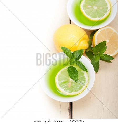 Mint Infusion Tea Tisane With Lemon